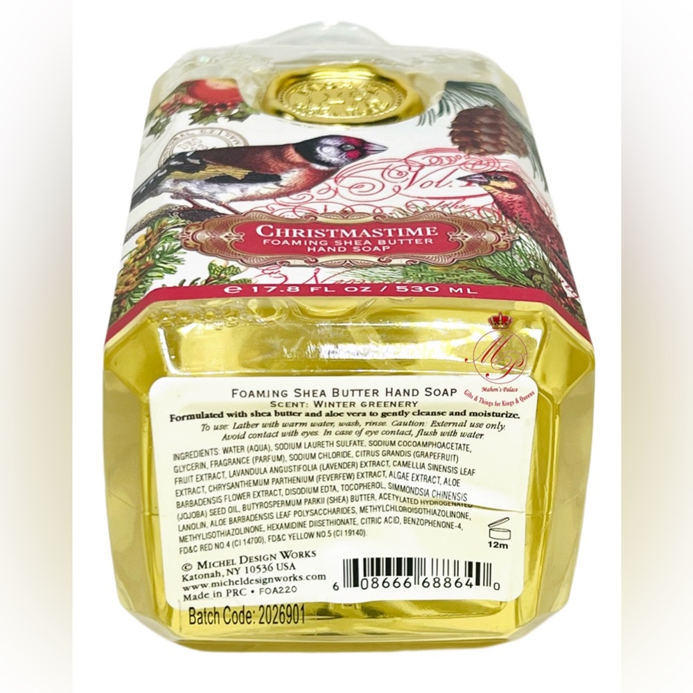 Michel Design Works Christmastime Foaming Shea Butter Hand Soap 3 x 17.8 fl oz - Picture 3 of 4